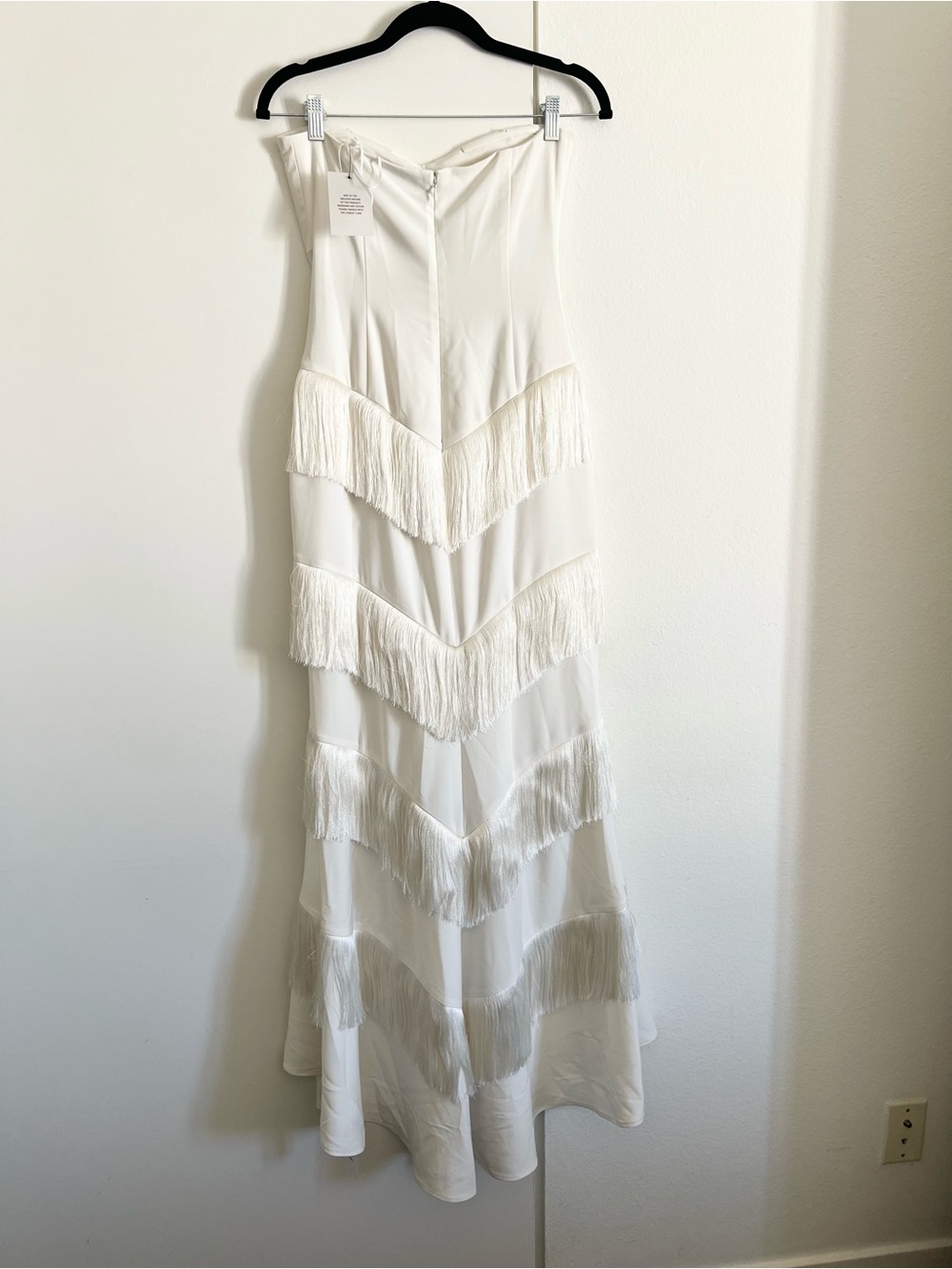 NWT! House of Harlow 1960 x REVOLVE Hera Fringe Maxi Dress in Ivory - Picture 5 of 5